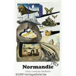 SALVIDOR DALI FRENCH RAIL TRAVEL POSTERS(2)1969 N