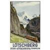 Image 1 : 1937 SWISS RAIL TRAVEL POSTER LOTSCHBERG SIMPLON 