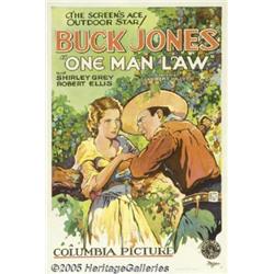 One Man Law (Columbia, 1932) One Sheet (27" X 41"