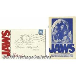 Jaws (Universal, 1975). Mailer (4.5  X 7 ). Steve