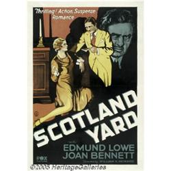 Scotland Yard (20th Century Fox, 1930) One Sheet 
