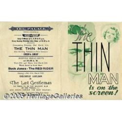 The Thin Man (MGM, 1934) Herald. William Powell a