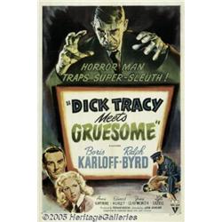 Dick Tracy Meets Gruesome (RKO, 1947) One Sheet (
