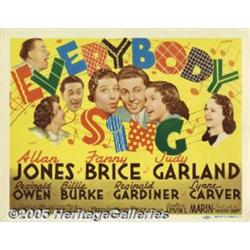 Everybody Sing (MGM, 1938) Title Lobby Card (11" 