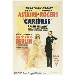 Carefree (RKO, 1938) One Sheet (27" X 41"). Ginge