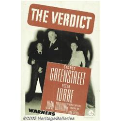 The Verdict (Warner Brothers, 1946). One Sheet (2