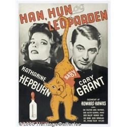Bringing Up Baby (RKO, 1938) Danish Poster (24.5"
