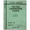 Image 3 : Fox Studio Directory (1935) (72 Pages). This is a