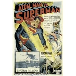 Atom Man vs. Superman (Columbia, 1950) One Sheet 