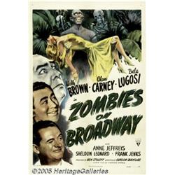 Zombies on Broadway (RKO, 1945) One Sheet (27" X 