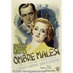 The Letter (Warner Brothers, 1940) Italian Poster