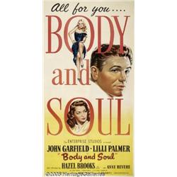Body and Soul (Enterprise, 1947) Three Sheet (41"
