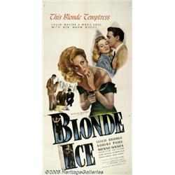 Blonde Ice (Film Classics, Inc., 1948) One Sheet 