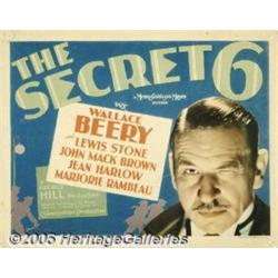 The Secret Six (MGM, 1931) Title Lobby Card (11" 