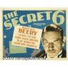Image 1 : The Secret Six (MGM, 1931) Title Lobby Card (11" 