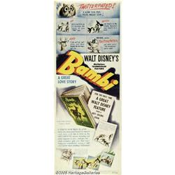 Bambi (RKO, 1942) Insert (14" X 36"). The last of