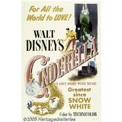 Cinderella (RKO, 1950). One Sheet (27" X 41"). Wa