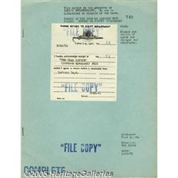 The Flea Circus (MGM, 1954) Script (5 Pages). The