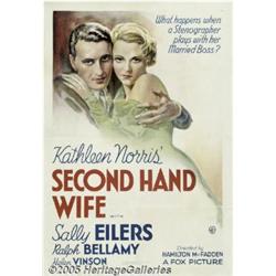 Second Hand Wife (Fox, 1933) One Sheet (27" X 41"