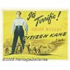 Image 2 : Citizen Kane (RKO, 1941) Title Lobby Card (11" X 