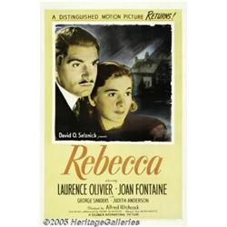 Rebecca (United Artists, R-1946) One Sheet (27" X