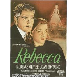 Rebecca (United Artists, 1940) Danish Poster (24"