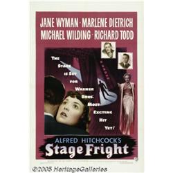 Stage Fright (Warner Brothers, 1950) One Sheet (2