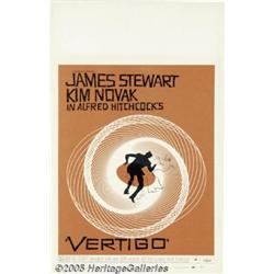 Vertigo (Paramount, 1958) Window Card (14" X 22")