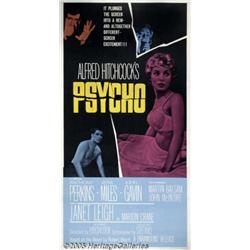 Psycho (Paramount, 1960) Three Sheet (41" X 81").