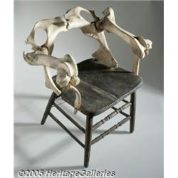 Screen-Used Bone Chair from  The Texas Chainsaw M