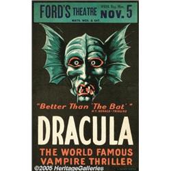 Dracula (Stage Play, 1928) Window Card (14" X 22"