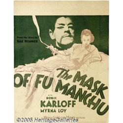 The Mask of Fu Manchu (MGM, 1932). Window Card (1