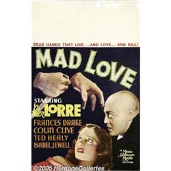 Mad Love (MGM, 1935). Window Card (14" X 22"). Pe