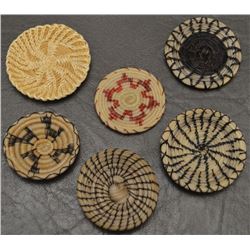 SIX PAPAGO INDIAN  BASKETS