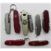 Image 1 : 8 VINTAGE SWISSARMY STYLE POCKET KNIVES/MULTI TOOL