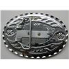 Image 2 : VINTAGE BELT BUCKLE WITH CROSSED REVOLVERS.