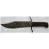 Image 3 : VINTAGE WESTERN BOWIE KNIFE WITH LEATHER SHEATH.