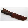 Image 1 : USMC KA-BAR WITH LEATHER SHEATH.
