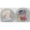 Image 1 : 2 - ENHANCED AMERICAN SILVER EAGLES