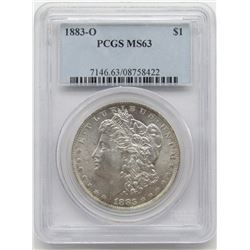 1883-O MORGAN SILVER DOLLAR PCGS MS63