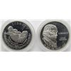 Image 1 : 2 - PROOF SILVER COMMEM DOLLARS;