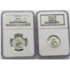 Image 1 : 2-NGC Graded Washington Quarters