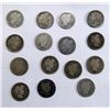 Image 1 : BARBER DIME LOT of 15 COINS