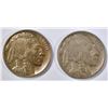 Image 1 : 1913 TYPE 1 XF & TYPE 2 AU BUFFALO NICKELS