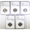 Image 1 : (5) 1950 D JEFFERSON NICKELS KEY DATE