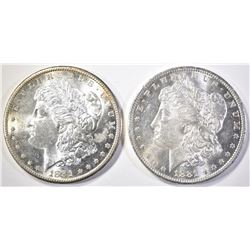 1881-S & 1881-O MORGAN DOLLARS  CH BU