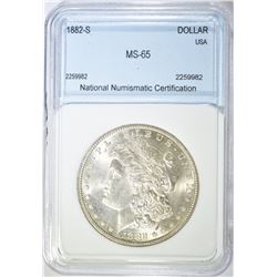 1882-S MORGAN DOLLAR  NNC GEM BU
