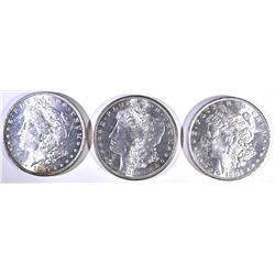 (3) MORGANS: 1881-S, 1882-O, 1887 CH BU
