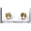 Image 1 : 8MM LARGE CITRINE STUD EARRINGS IN STERLING SILVER