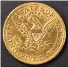 Image 2 : 1889 GOLD $5 LIBERTY HEAD CH BU  MOTTO ABOVE EAGLE